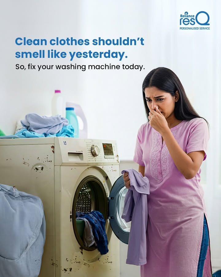 When your laundry smells like rush hour, its time to get the washing machine checked by experts