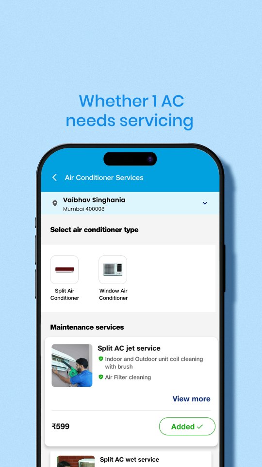 Got 1, 2, 3, 4 or even 5 ACs Now service them all in one go quick, easy, and efficient