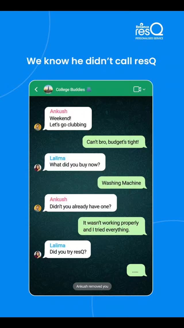One wrong move..and youre out of the group chat. Choose resQ for expert care and repair services. Download the app today