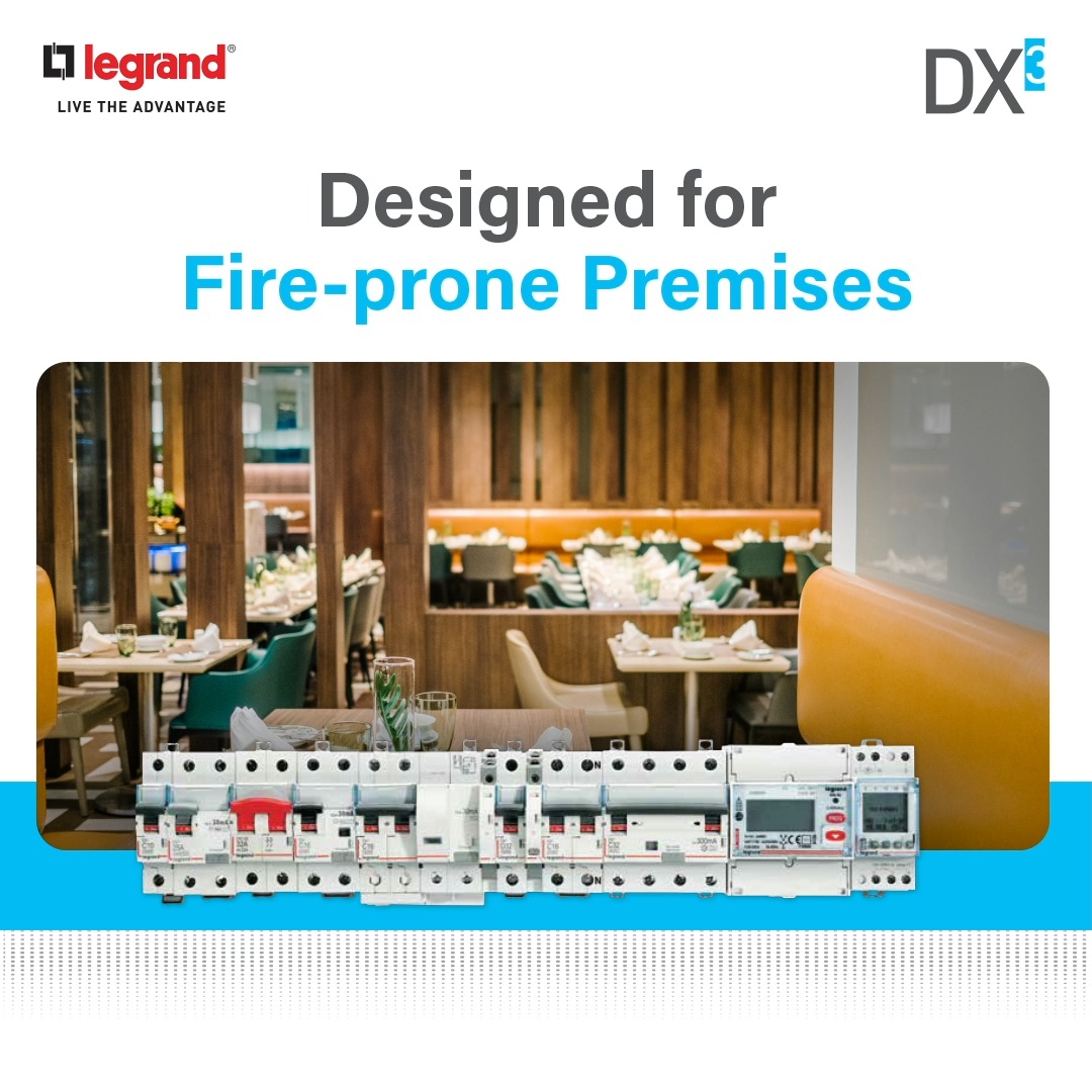 With innovative safety features, the DX3 range of circuit breakers provides additional safety to fire prone buildings