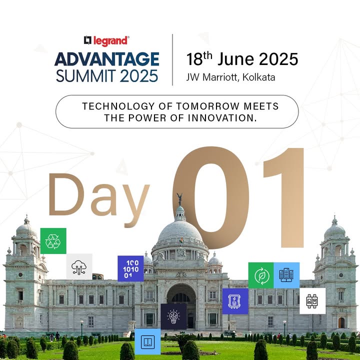 A high energy Day 1 at the Advantage Summit Kolkata Edition In the vibrant city where tradition meets transformation, Legrand showcased its latest innovations in wiring devices, smart electrical infrastructure, and advanced Data Center solutions A high energy Day 1 at the Advantage Summit Kolkata Edition In the vibrant city where tradition meets transformation, L...