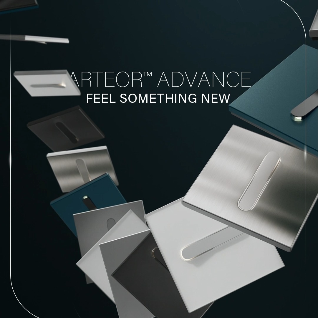 Slim, aerial, and softly backlit, the Elite rocker from Arteor Advance offers a quiet glow beneath the switch module, just e...