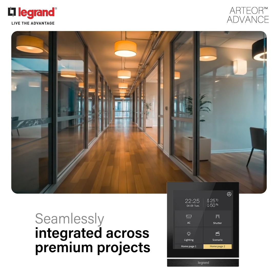 The Arteor Advance KNX keypads provides a foundation for both residential and commercial spaces