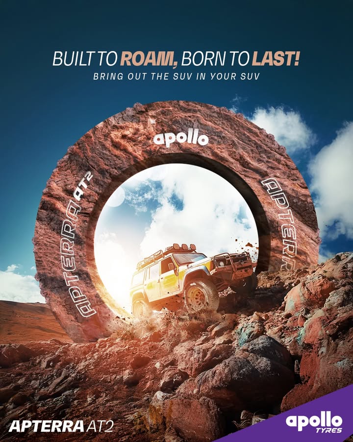 Dirt, rocks, roads Apollo Apterra AT2 tyres are here to rule them all. Its patented multi directional tread design allows it to glide through every terrain with ease. The patented polymer blend also makes it one of the toughest and durable SUV tyres Dirt, rocks, roads Apollo Apterra AT2 tyres are here to rule them all
