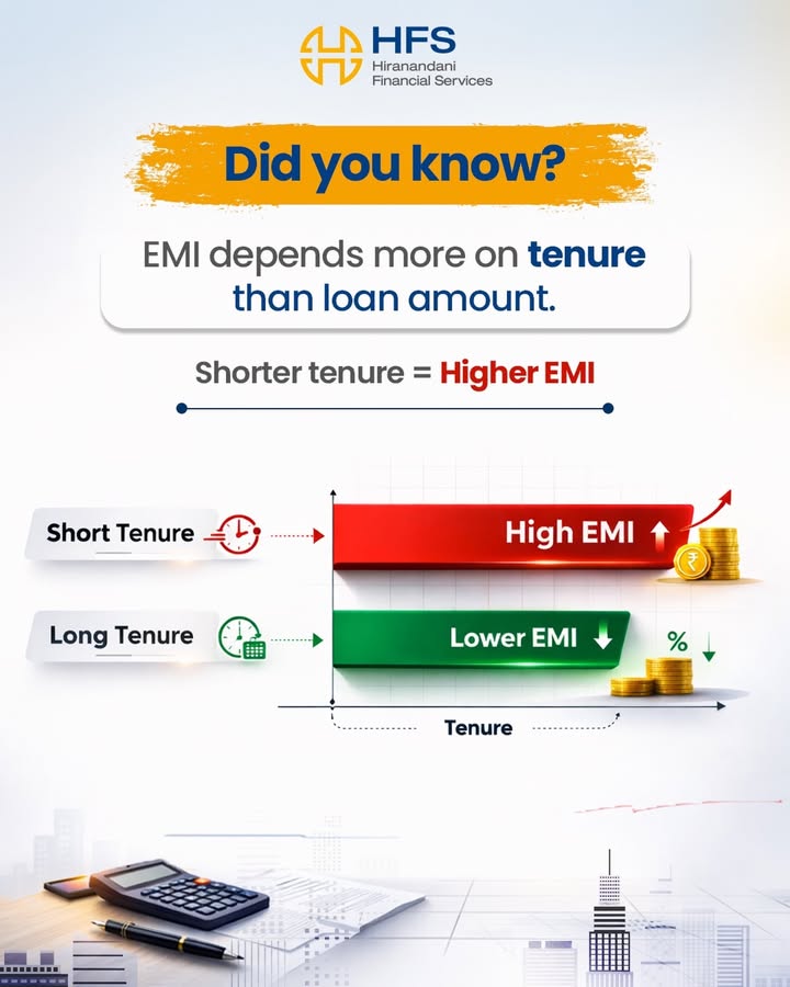 Loan amount matters but loan tenure plays a major role in deciding your EMI