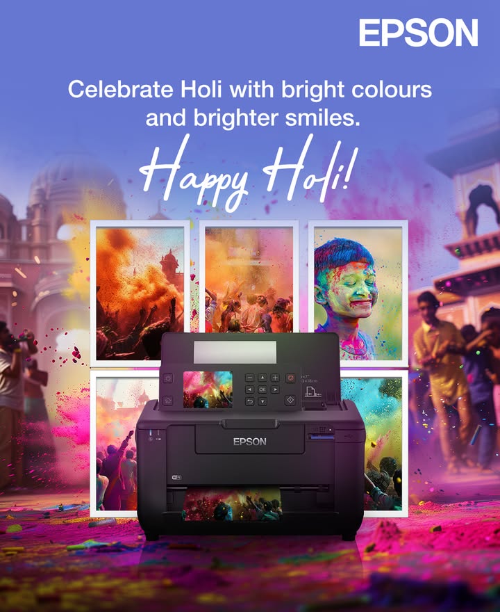 Celebrating a tradition of amazing colours, boundless joy and wonderful memories. EpsonInida HappyHoli