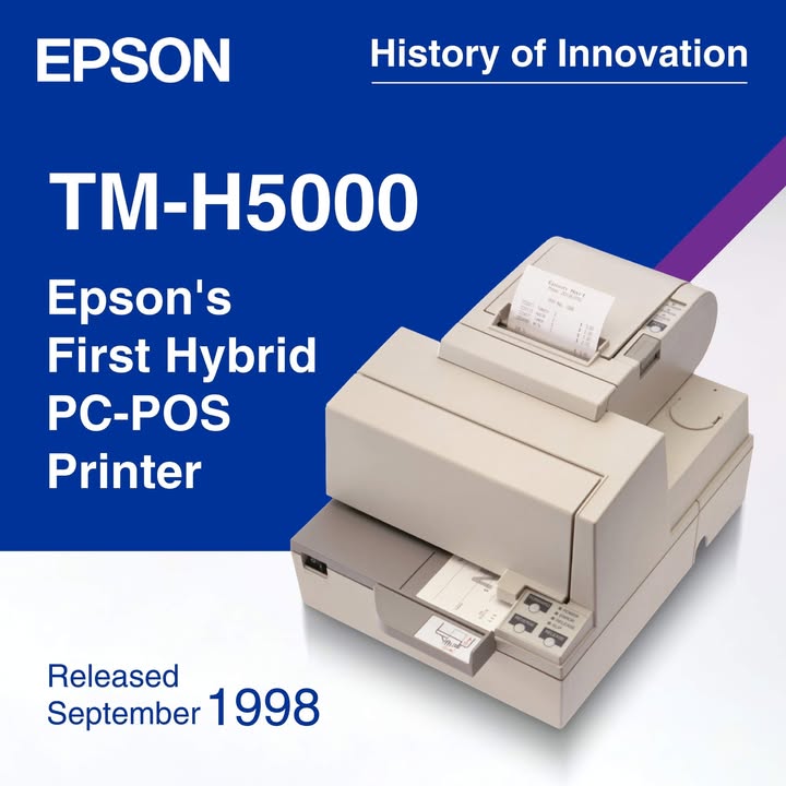 In 1998, we introduced a retail technology innovation the TM H5000, our first hybrid PC POS printer which combined high sp...