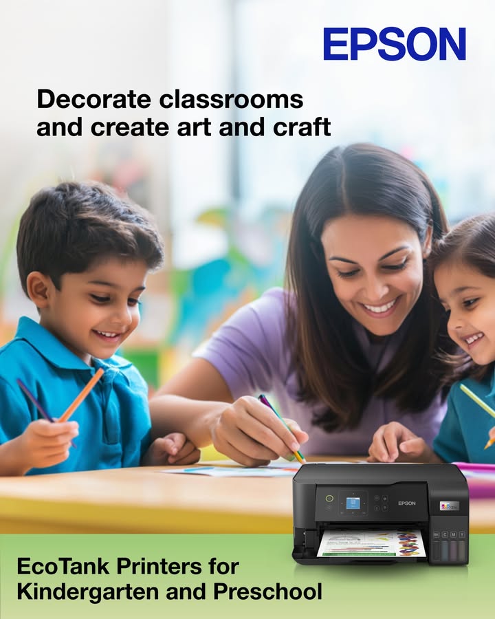 Epson EcoTank Printers. An essential tool for every Kindergarten Preschool this year Epson EcoTank Printers