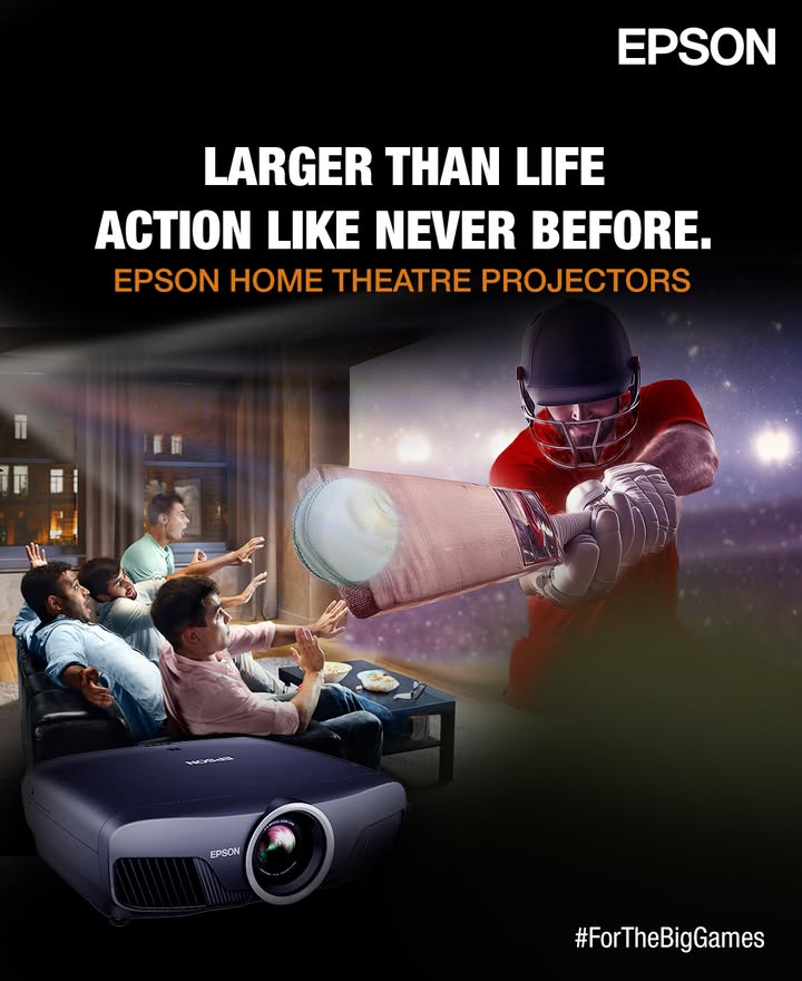 Epson Home Theatre Projectors can turn every living room into a stadium and every couch into front row seats