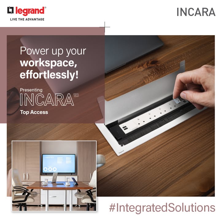 Incara by Legrand is a functional and easy to install Cable Management System designed for any modern, flexible space