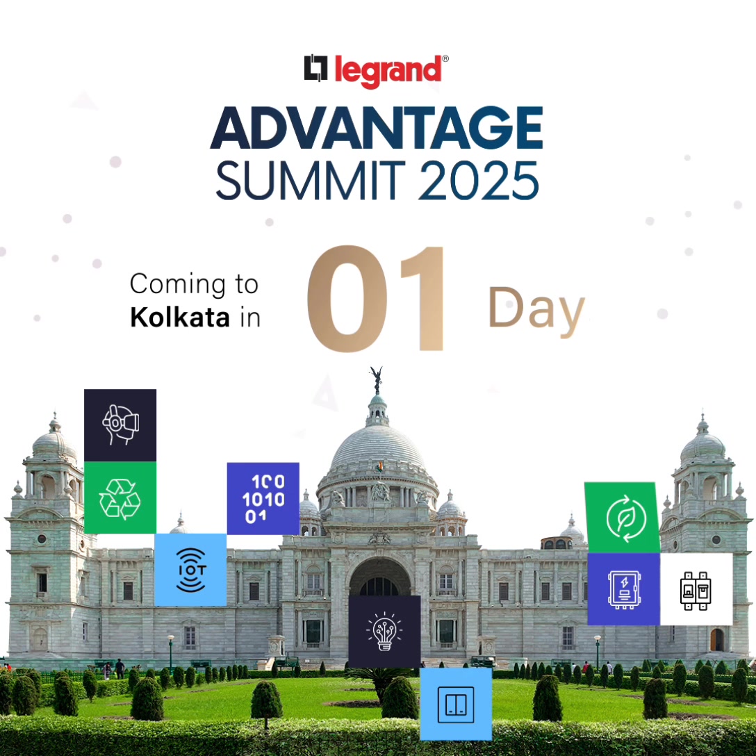 Kolkata, are you ready The countdown to the Legrand Advantage Summit begins Get set to experience innovation, design, and ...