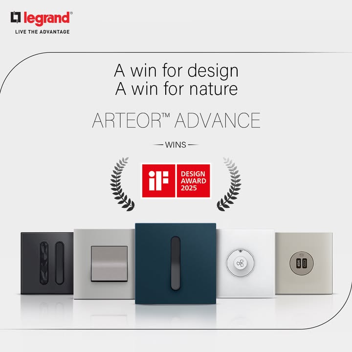 Were proud to announce that Legrands Arteor Advance range has been recognised at the prestigious iF International Forum Desi...