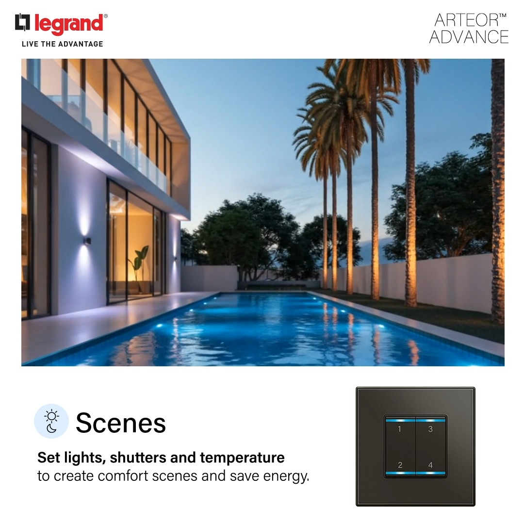 Designed for seamless control, the Arteor Advance KNX keypads supports multiple functions and can be easily configured