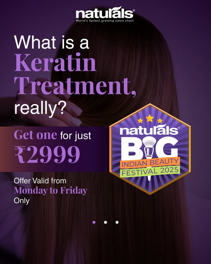 Frizz free, fuss free, and full of shine. Keratin Treatment smooths your strands and gives you hair that listens. Book your keratin appointment at just Rs. 2999 with the BIBF, today. 1.Prior Appointment is mandatory 2.Only Limited slots available 3 Frizz free, fuss free, and full of shine. Keratin Treatment smooths your strands and gives you hair that listens