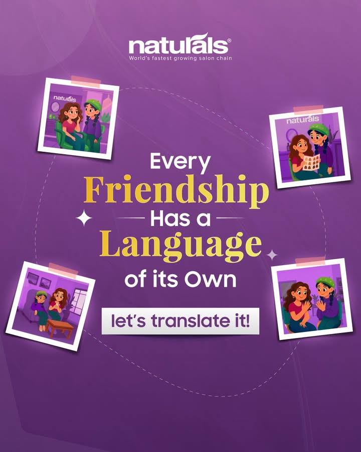 Your best friend always knows what you need, even when you dont. This Friendship Day, give your bestie the gift of relaxation at Naturals because true friendships deserve to be celebrated with care and a touch of pampering Your best friend always knows what you need, even when you dont