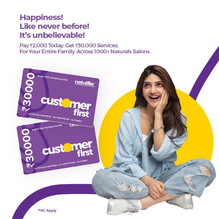 Customer First Offer by Naturals Salon Enjoy premium beauty and wellness services at exceptional value