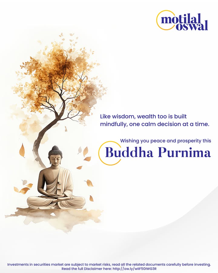 Stillness of Thought. Strength of Purpose. Let the market dynamics not deter you. Stay Calm and Focused in your wealth creation journey. BuddhaPurnima WealthWithWisdom MotilalOswal Stillness of Thought. Strength of Purpose. Let the market dynamics not deter you