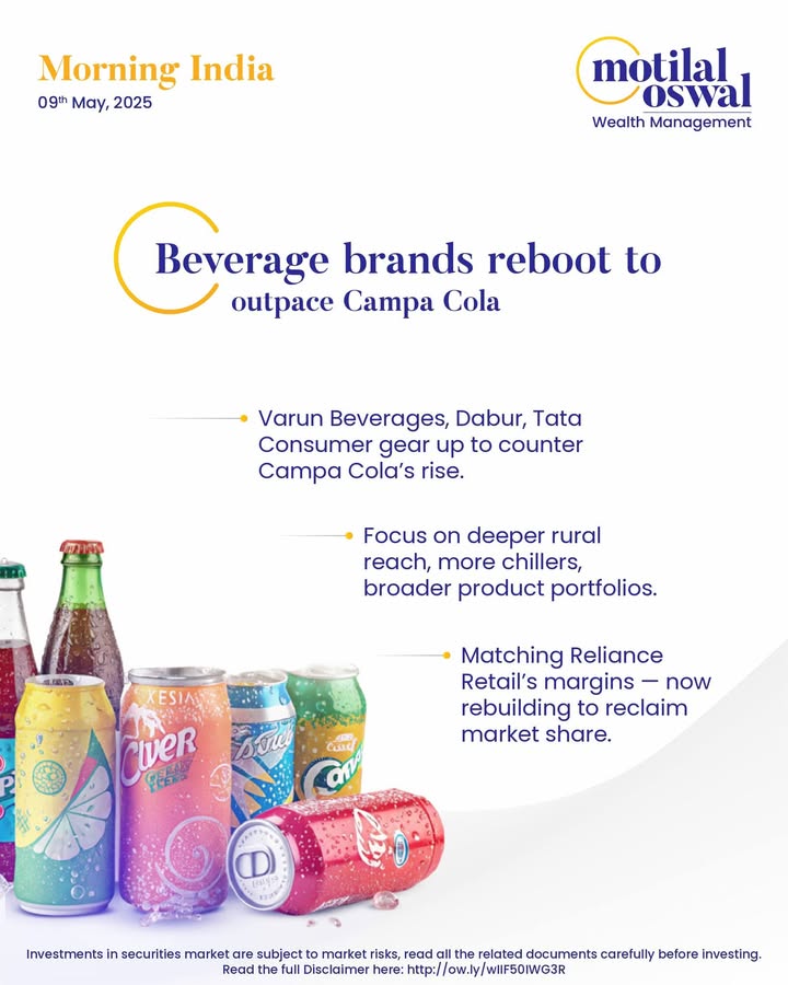 MorningIndia Your daily News tracker Beverage brands reboot to outpace Campa Cola Amazon expands Mumbai footprint in Vikhroli Small FMCG players steal the spotlight in Q4 Disclaimer http ow MorningIndia Your daily News tracker Beverage brands reboot to outpace Campa Cola Amazon expands Mumbai footp...
