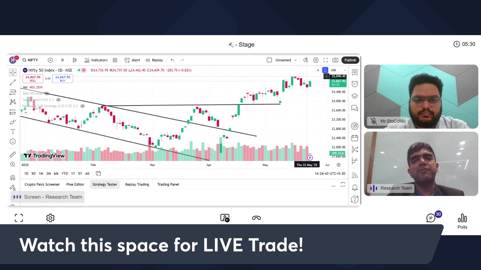 Join us every trading day for Motilal Oswal s Live Trading Session, where our market experts bring you Market Outlook St...