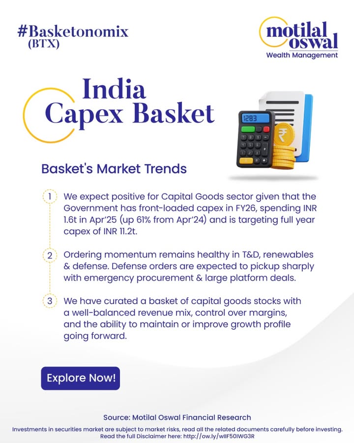  Capital Goods in Focus Front loaded capex, strong order flow, and a well curated stock basket, FY26 is off to a robus...
