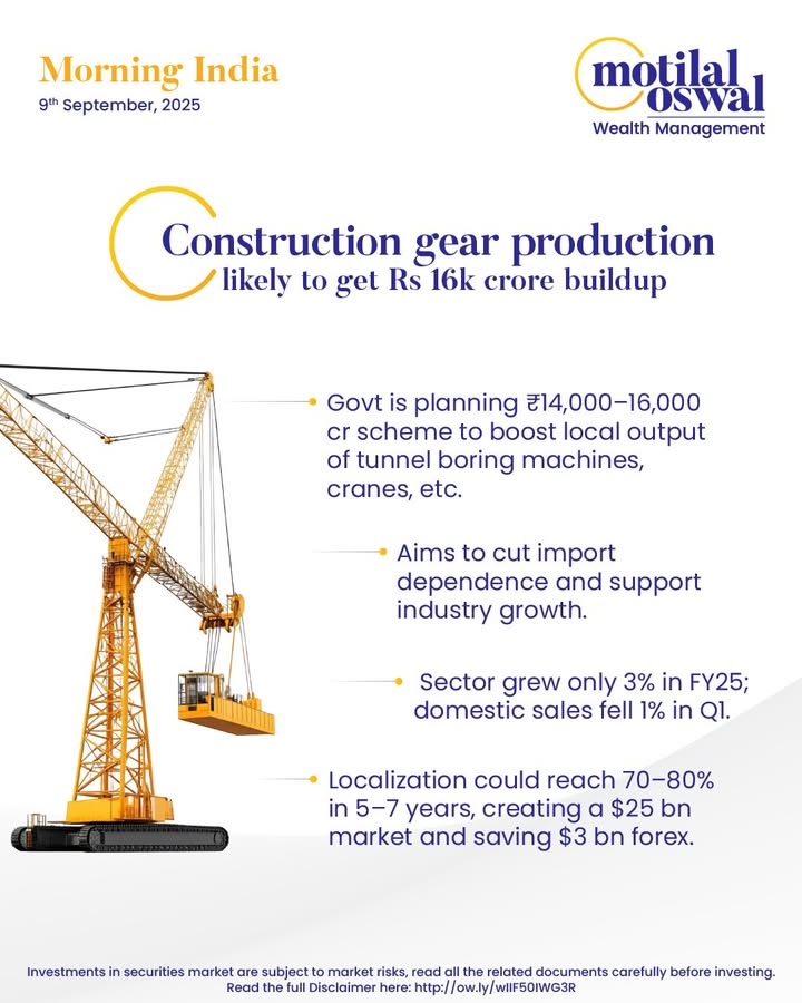  MorningIndia Your daily News tracker Construction gear production likely to get Rs 16k crore buildup Andhr...