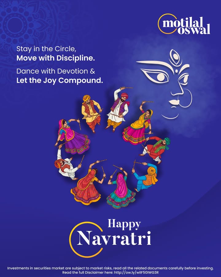 In every step of discipline, in every beat of devotion find the joy that compounds into prosperity Happy Navratri ...