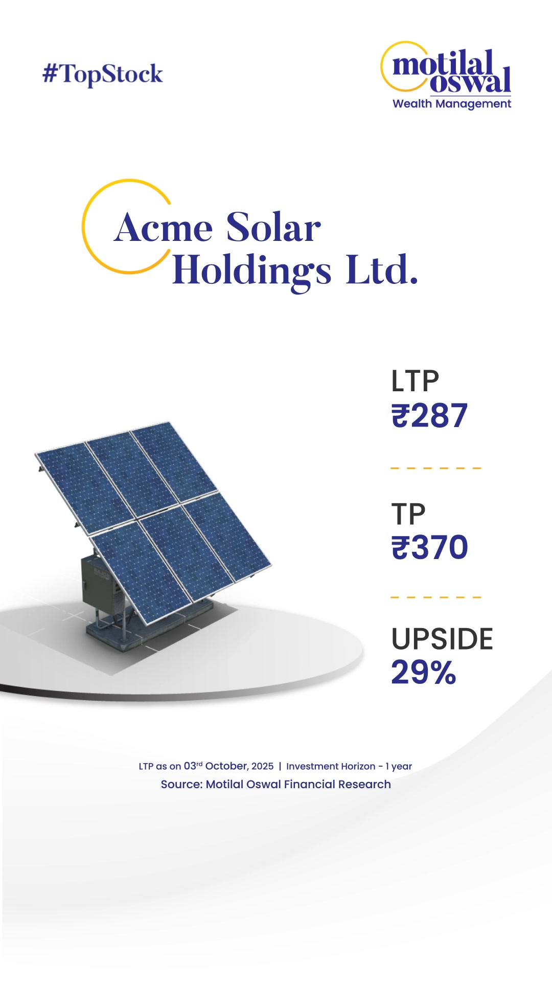Acme Solar Holdings Ltd. has a target price of 370 with a potential upside of 29 Disclaimer http ow
