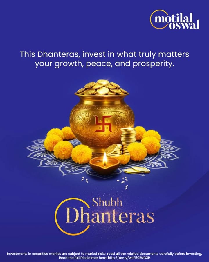 May your Dhanteras be filled with light, luck, and long term gains. Because true wealth isnt just bought its built