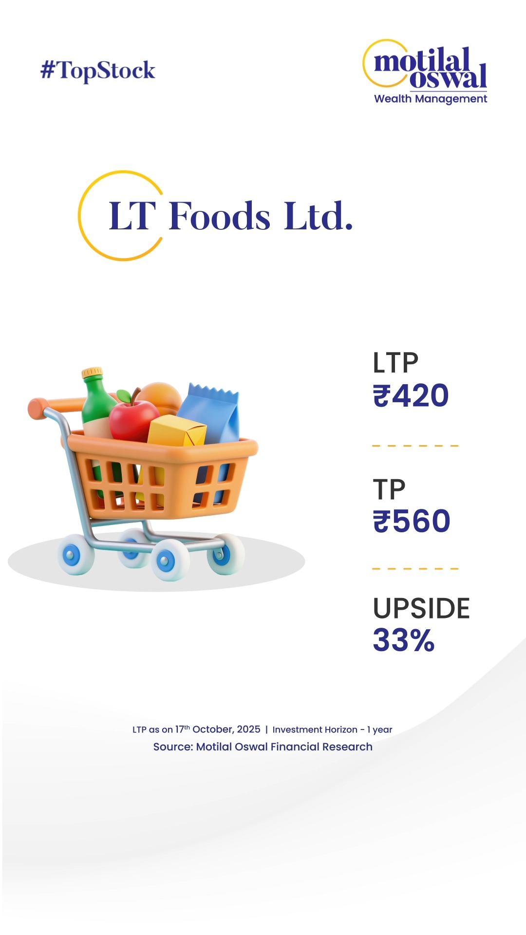 LT Foods has a target price of 560 with a potential upside of 33 Disclaimer http ow