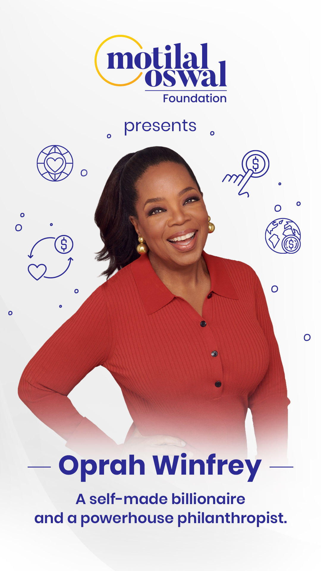 Meet Oprah Winfrey, a self made icon whose success story began with perseverance and purpose