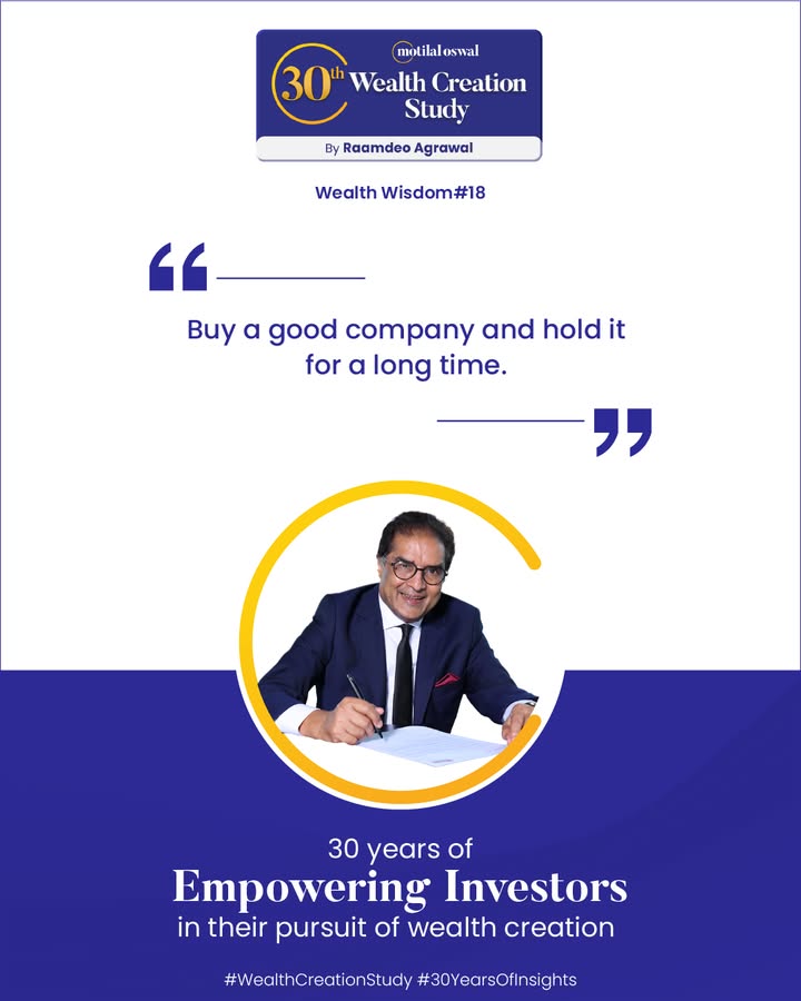 Great companies reward long term conviction. Raamdeo Agrawals advice buy quality and let time do the heavy lifting