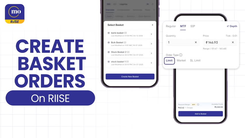 Managing multiple trades one by one, with Basket Orders on the RIISE App, you can group multiple stock trades and execute th...