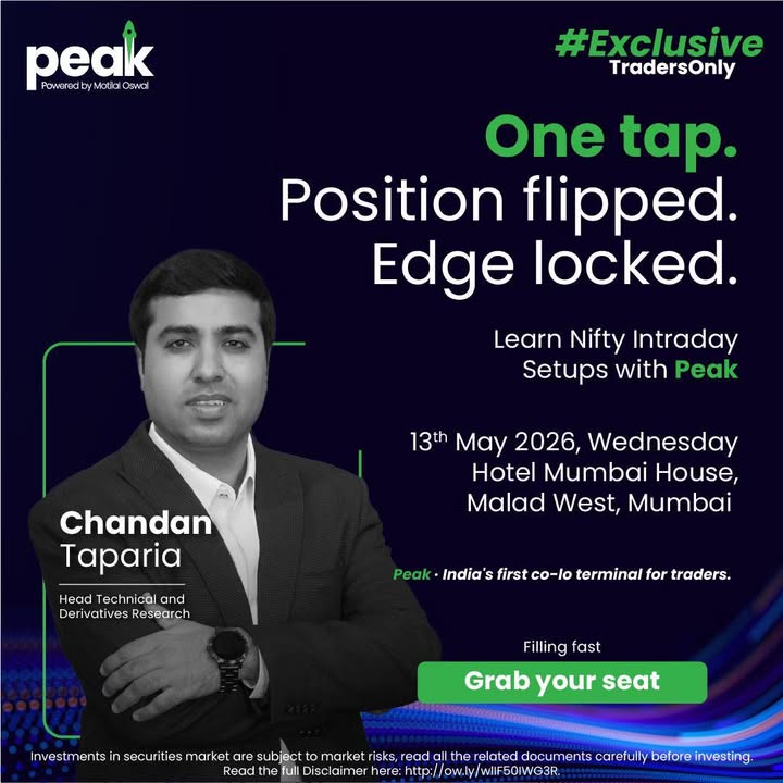  Exclusive Trading Event Alert Mumbai Peak by Motilal Oswal brings you a power packed session on Nifty Intraday ...