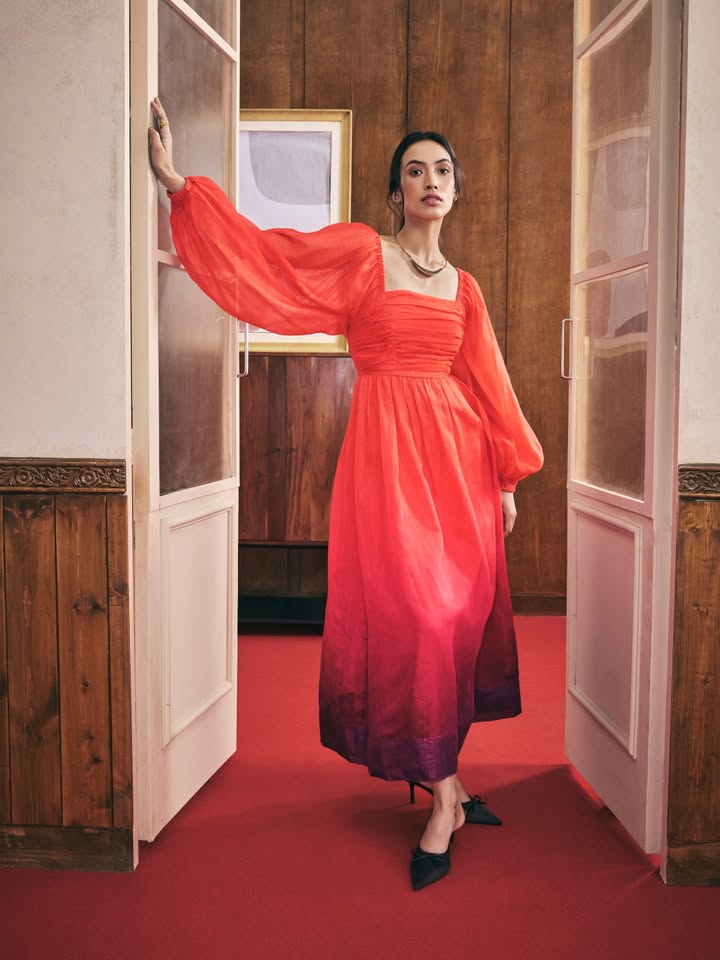  You had me at hello. Explore dresses in scarlet to dazzle your date at Label Ritu Kumar, online and in store