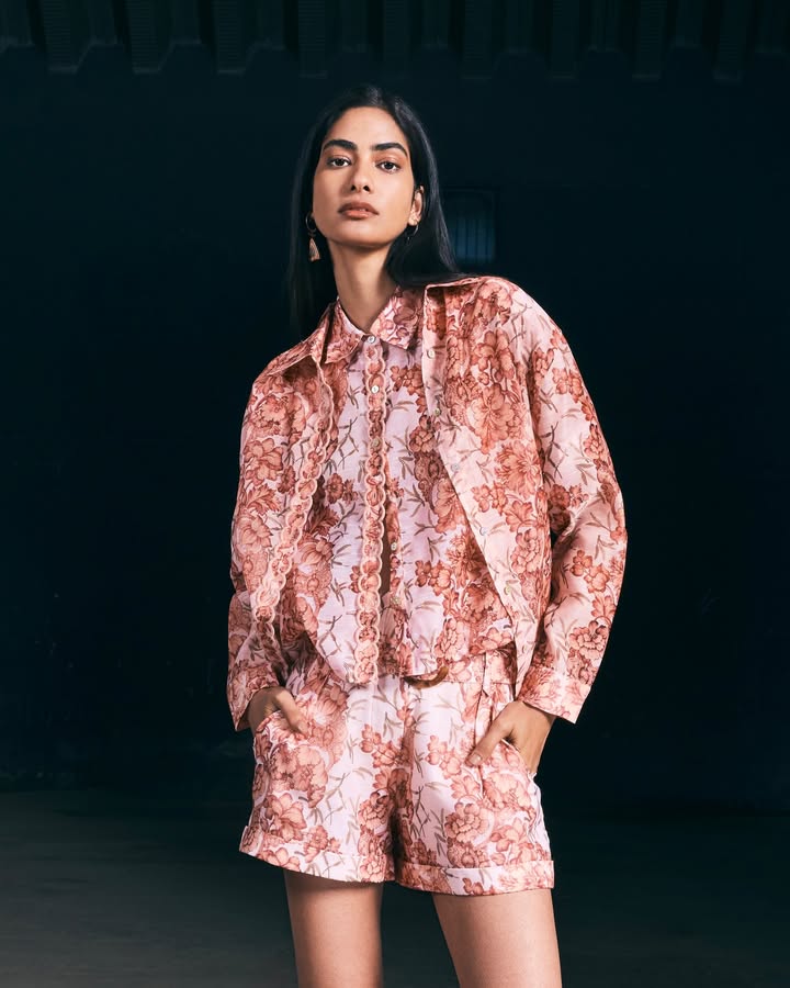 Soft florals, cut into an easy co ord. A lighter take on summer dressing