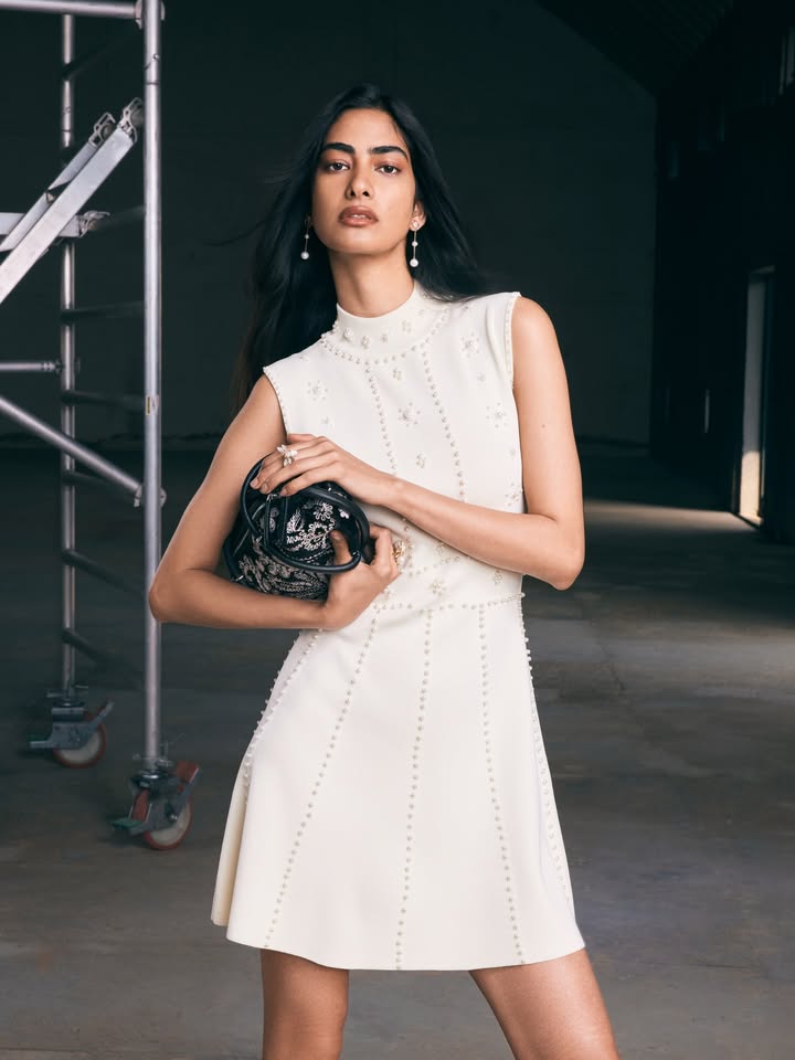 Delicate surface work on a sophisticated silhouette. The Chase mini dress is perfect for summer nights