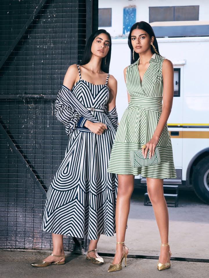 Stripes, reimagined with softened geometry and clean summer lines. Discover the full edit through the link in our bio