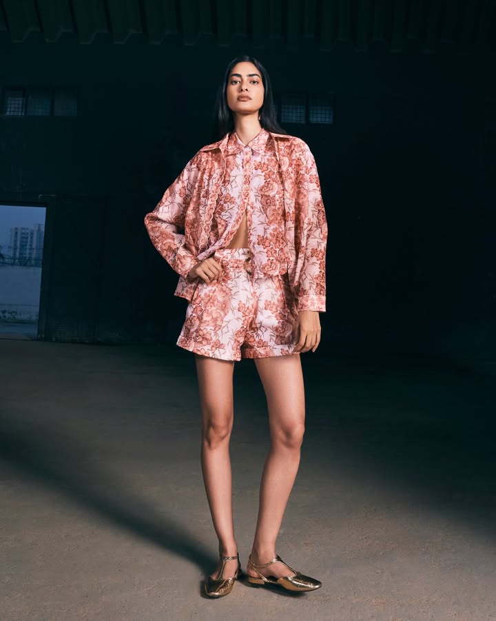The Avedian co ord set balances soft romance with tailored ease, made for sunlit escapes and after hours plans alike