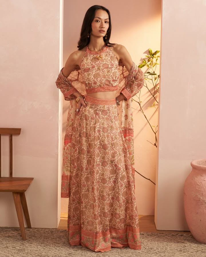 A soft statement in summer tones this chintz co ord is tailored for easy elegance, wherever the day takes you
