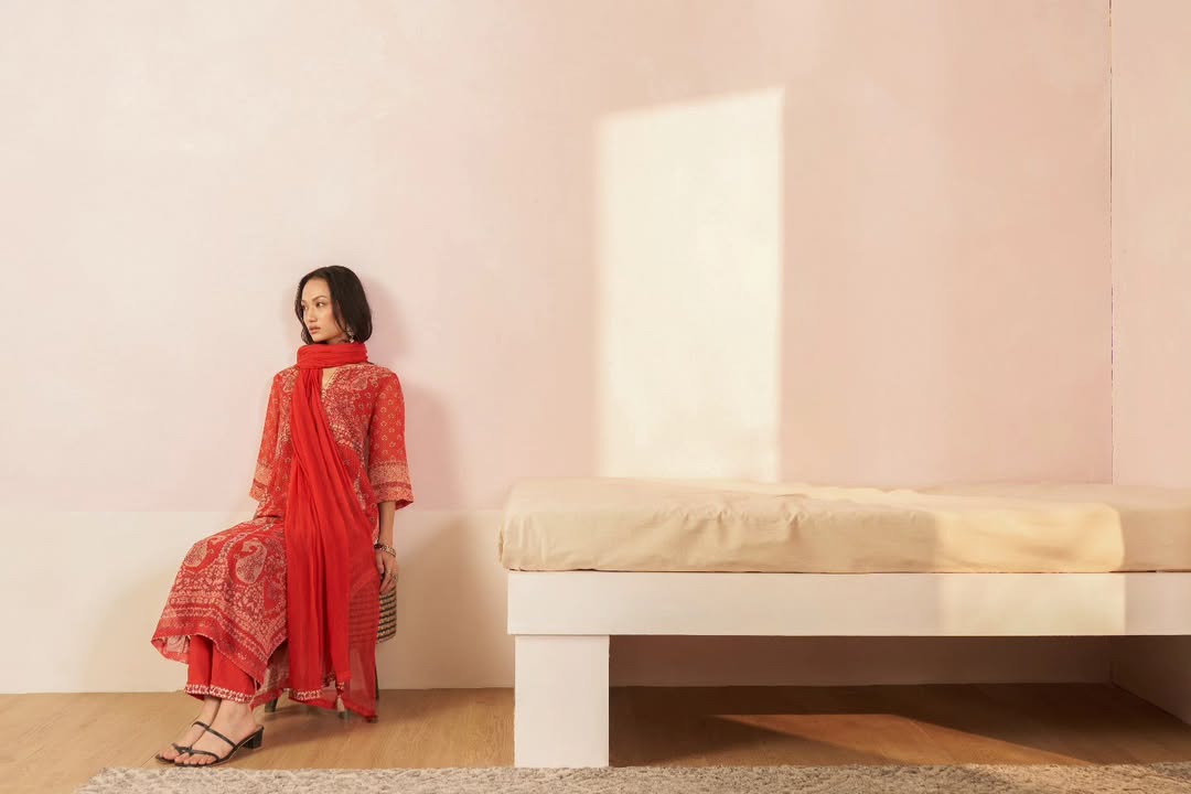 The Brick Red Zaira Suit Set blends refined detailing with a rich, earthy hue crafted for the woman who values effortles...