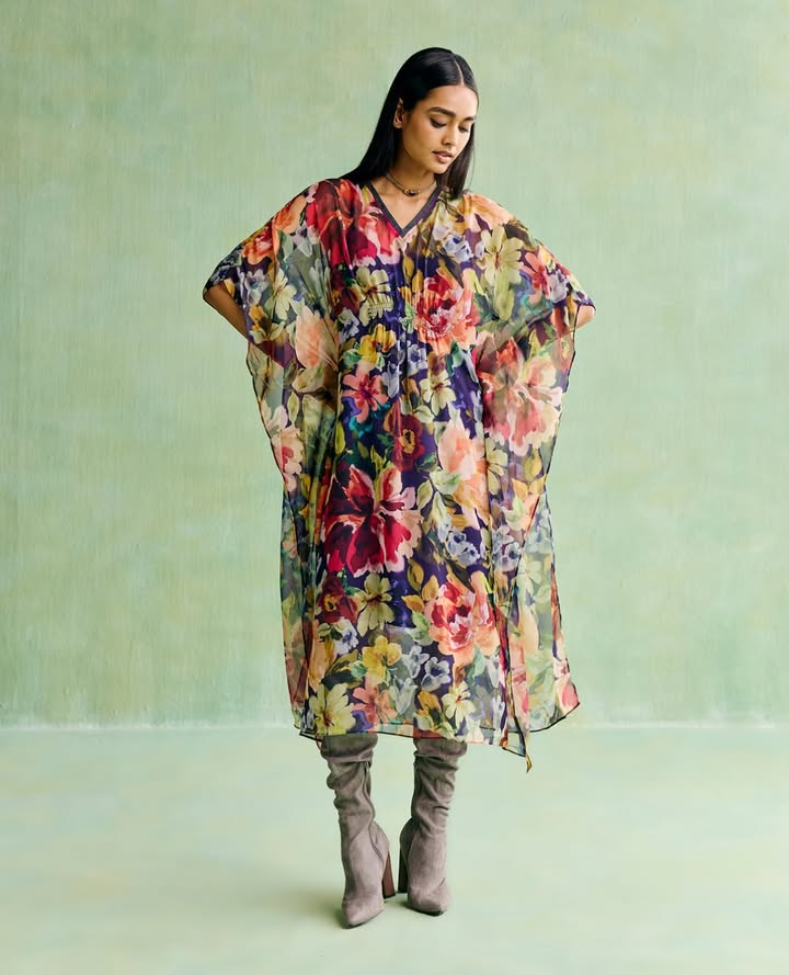 An interplay of colour, print and effortless form