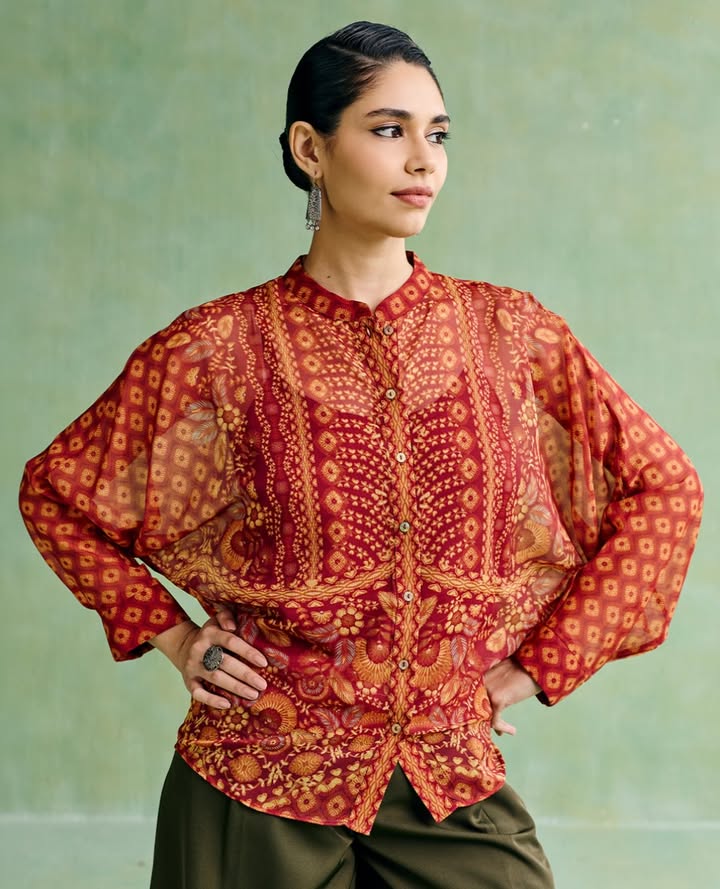 A statement in red