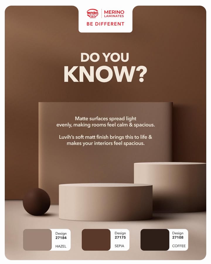 Balanced light, beautiful spaces. Matte finishes dont just elevate your interiors they transform them