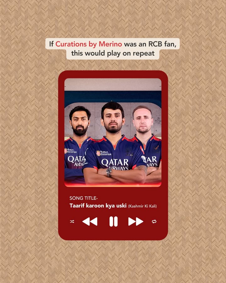RCB sets the trends on the field, and Curations takes your space to the next level