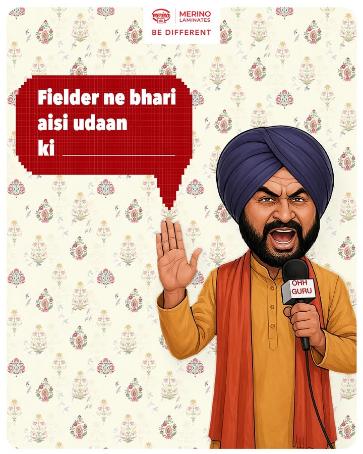 Fielder ne bhari aisi udaan ki Got a punchline thats as bold as that catch Fill in the blank with your wittiest an...