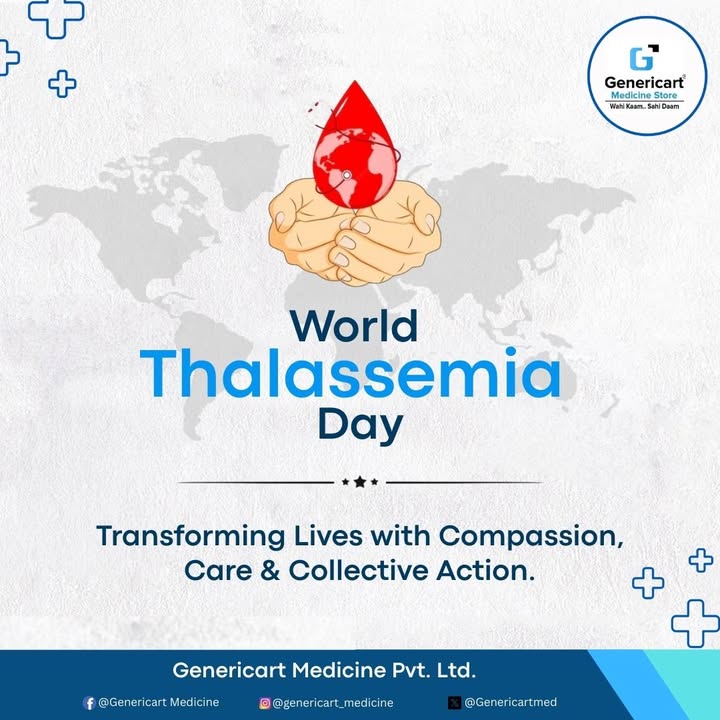  World Thalassemia Day Lets unite to spread awareness about Thalassemia, a genetic blood disorder affecting millio...