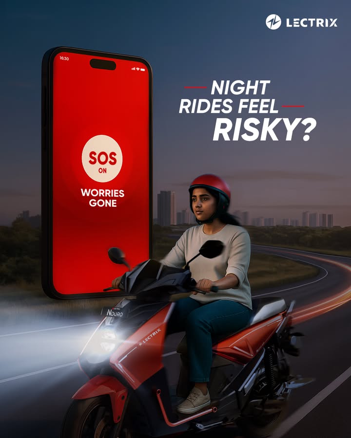 Night rides dont have to be scary. NDuros SOS mode keeps you safe and stress free