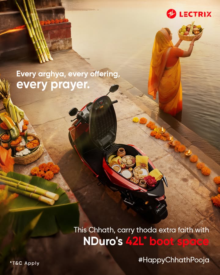 As you prepare for Chhath with devotion and care, let NDuro carry the essentials with ease. With its spacious 42L boot, theres always room for faith, tradition, and togetherness. Wishing you a blessed Chhath Pooja As you prepare for Chhath with devotion and care, let NDuro carry the essentials with ease