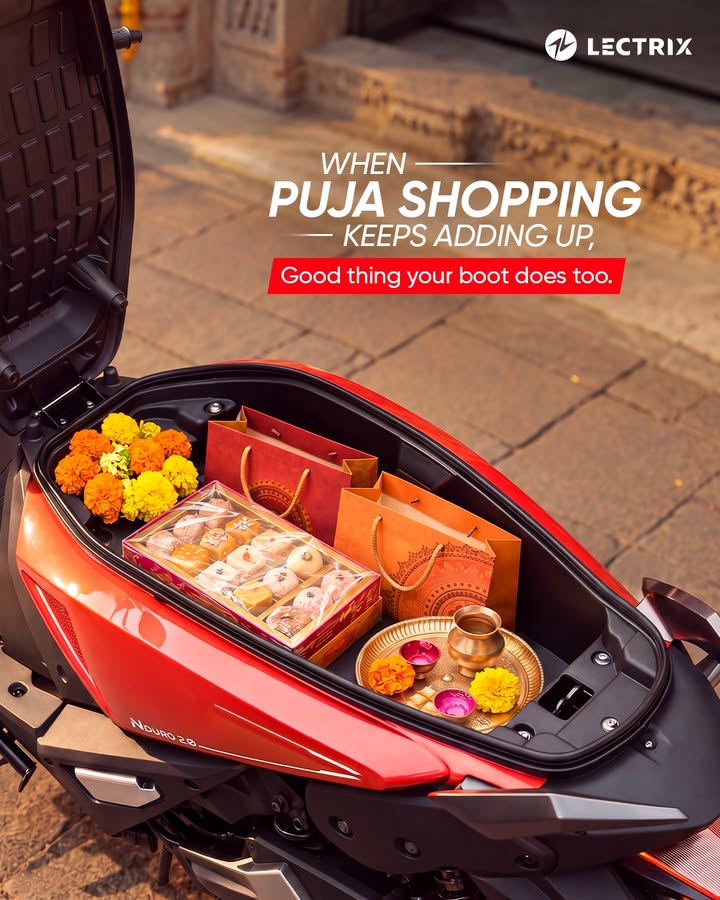 From pooja essentials to festive treats, fit it all in with 42L of boot space