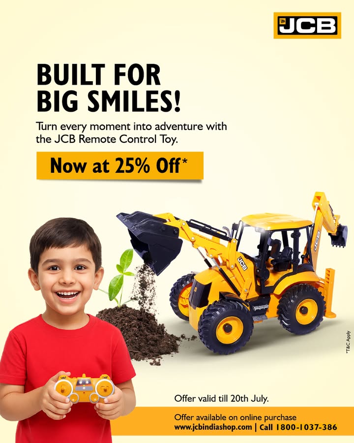 Big fun for little hands The JCB Remote Control Toy is now 25 OFF, built tough, made to thrill